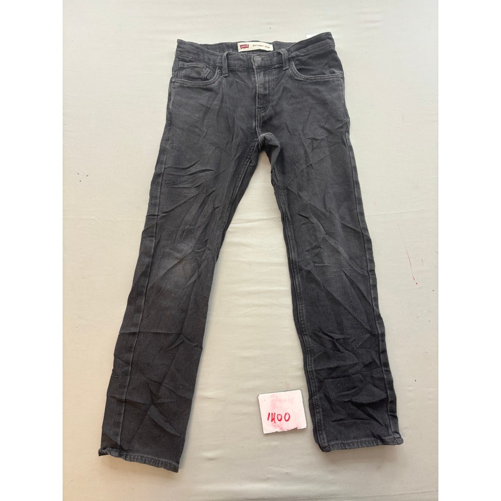 Levis 511 Slim Fit Knit Jeans Boys Size 14 Regular 27x27 Charcoal Grey Wash